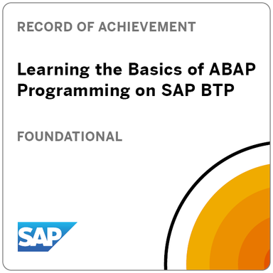 Basics of ABAP Programming on SAP BTP